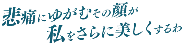 悲痛にゆがむその顔が私をさらに美しくするわ